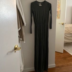 Brand new gray BCBG Generation long sleeve  dress with lace open back